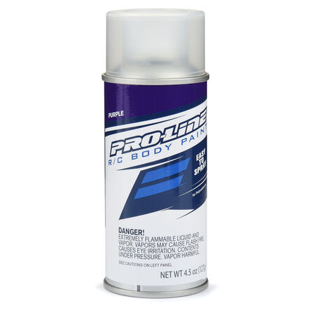 Pro-Line RC Body Spray Paint - Purple Spray cans are the easiest way to get a custom color onto your clear RC body. Whether it be a one-color wonder or a multicolor masterpiece, Pro-Line has you covered!