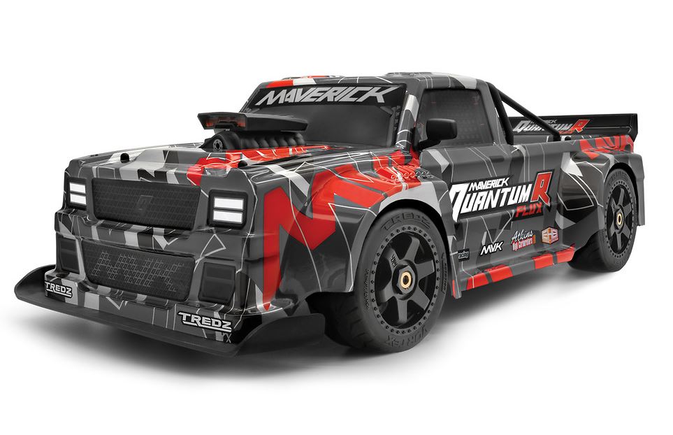 QuantumR Flux 4S 1/8 4WD Race Truck - Grey / Red (Online price includes ground shipping to the lower 48 states)