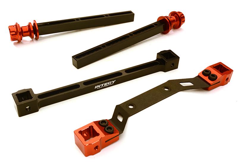 Ext Rear Body Mount & Post Set, Red: ST 4x4