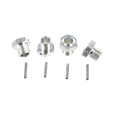Aluminum 17mm Wheel Hex w/ Pin (4pcs ea.)(Silver)