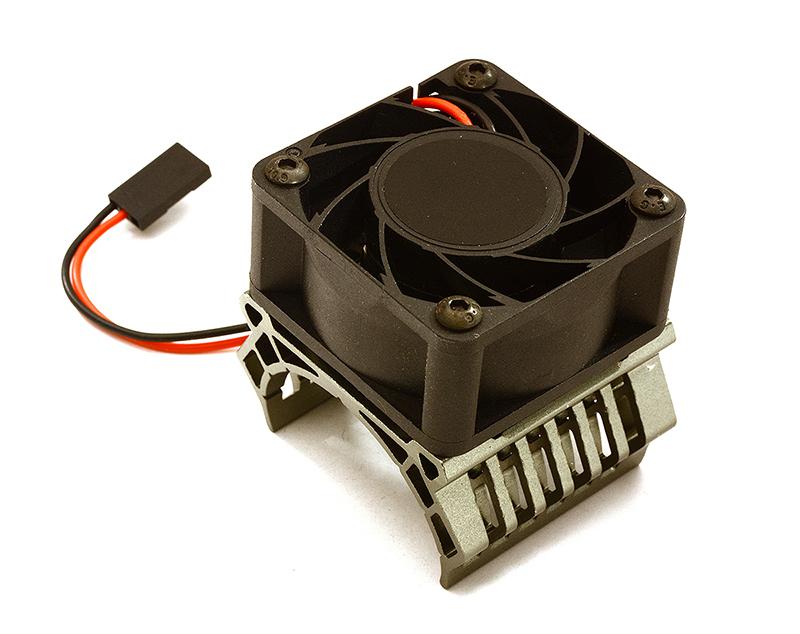 36mm Motor Heatsink+40x40mm Cooling Fan 17k rpm for Most 1/10 On-Road & Off-Road C28598GREY
