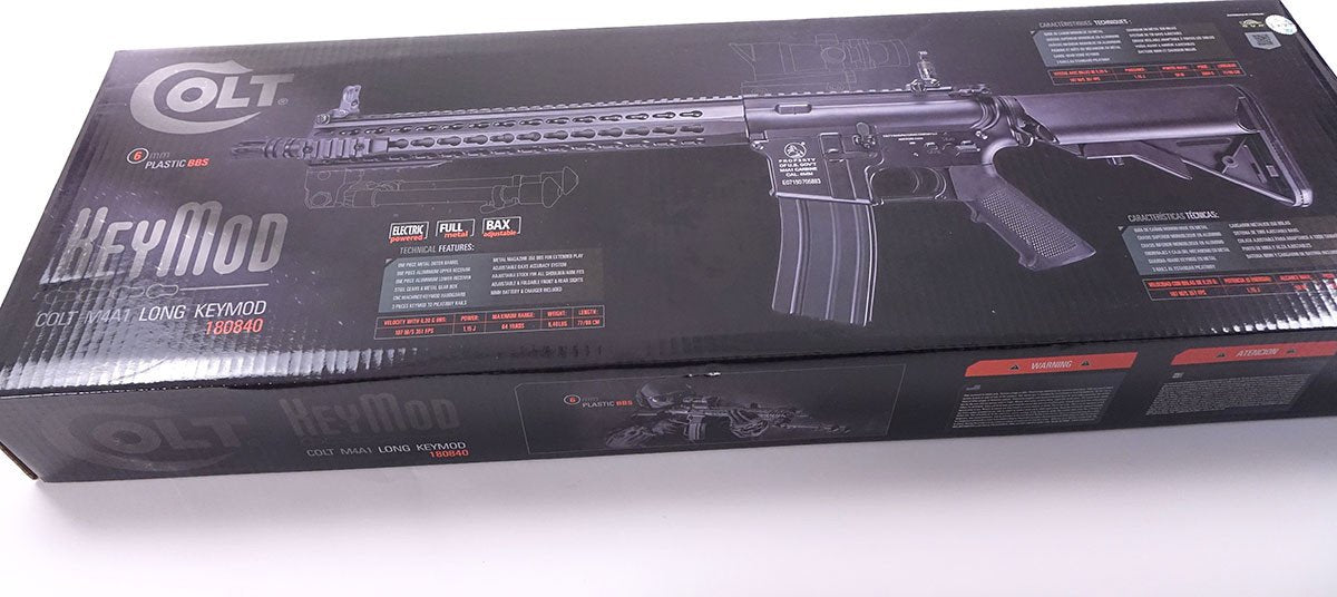 Colt M4A1 Long Keymod AEG, full metal, Incl Batt/Chrg-Blk