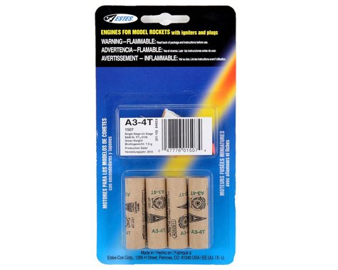 A3-4T Model Rocket Engines (4pk)