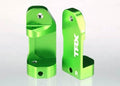 Caster blocks, 30-degree, green-anodized 6061-T6 aluminum (left & right)/ suspension screw pin (2)