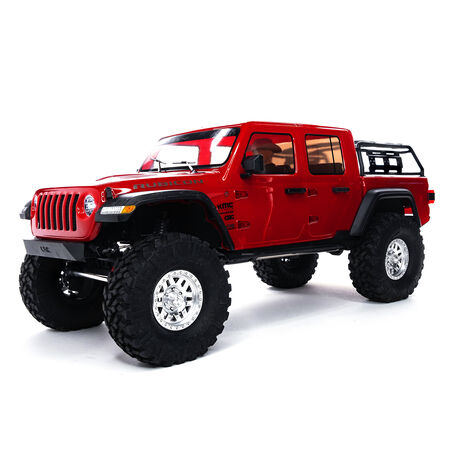 1/10 SCX10 III Jeep JT Gladiator 4X4 Rock Crawler with Portals RTR, Red