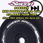 Sweep MAX FORWARD X-HARD FOAM TIRES for GT8 17mm HEX 2pcs set