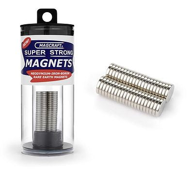 3/8''x1/16'' Rare Earth Disc Magnets (40)