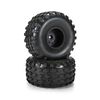 Dirt Hawg 2.0 F/R 2.6" MT Tires Mounted Arrma Stock Wheel Black (2) for ARRMA QUAKE & GORGON