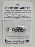 8mm Rubber Tires on Plastic Hubs (8)