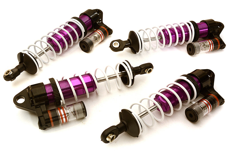 Billet Machined Piggyback Shock Set (4) for Traxxas 1/10 Bandit 2WD C28801PURPLE OVERVIEW