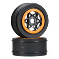 Wheel Black/Orange 42x83mm (2)