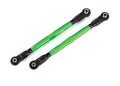 Toe links, front (TUBES green-anodized, 6061-T6 aluminum) (2) (for use with #8995 WideMaxx suspension kit)