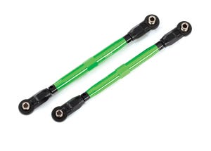Toe links, front (TUBES green-anodized, 6061-T6 aluminum) (2) (for use with #8995 WideMaxx suspension kit)