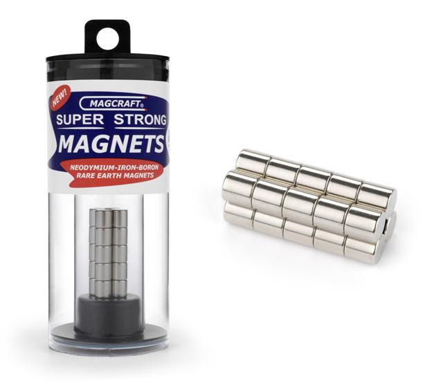 1/4"x1/4" Rare Earth Rod Magnets (20)