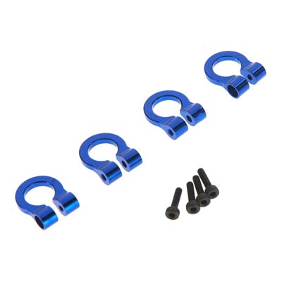 ACC80806 1/10 Aluminum Blue Tow Shackle D-Rings (4)