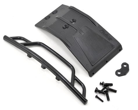 Front Bumper and Skid Plate, Black: Losi SCTE