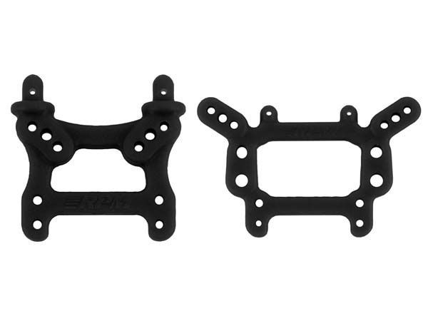 70092 Front/Rear Shock Tower Black 18T/MT
