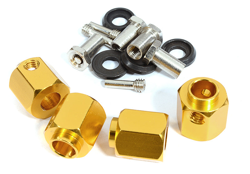 12mm Hex Wheel (4) Hub Alloy 14mm Thick for Traxxas TRX-4 Scale & Trail Crawler C30013GOLD