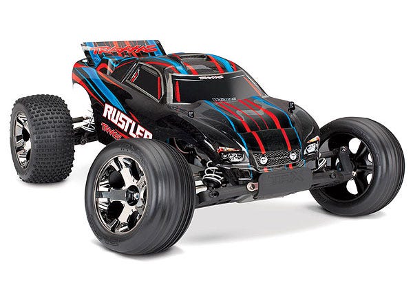 Rustler VXL: 1/10 Scale Stadium Truck with TQi Traxxas Link Enabled 2.4GHz Radio System & Traxxas Stability Management (TSM)