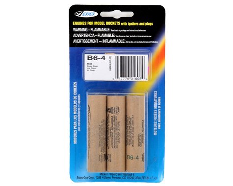 B6-4 Model Rocket Engines (3pk)