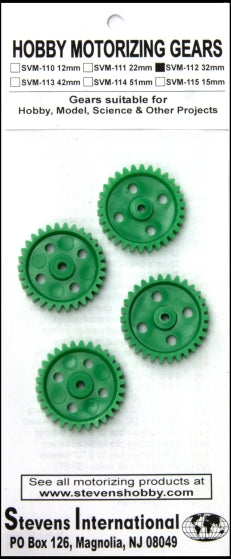 Plastic Gears 32mm x 6mm 30-teeth (3mm ID) (4)