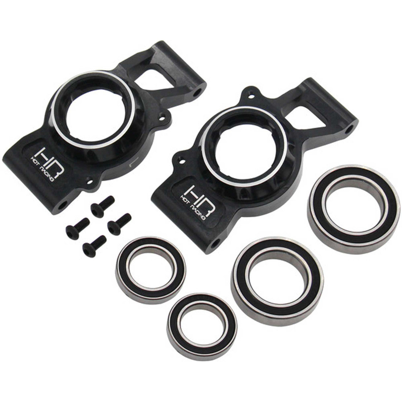 XMX22M01   Hot Racing - Aluminum Rear Oversize bearing Hubs Axle Carriers -
