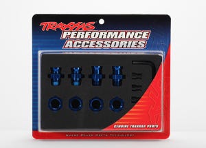 5853X Wheel Hub Set 17mm Short(2) Long(2) Blu Slash 2WD