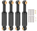 Billet Machined Alloy Shocks (4) for Axial 1/24 SCX24 Rock Crawler C30792BLACK