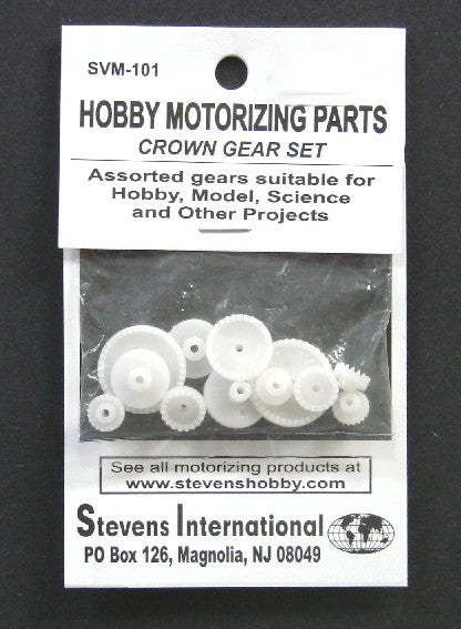 Assorted Plastic Crown Gear Set (1.9mm ID) (12pcs)