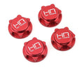 Serrated Dirt Shield Wheel Nuts 17mm Red (4)