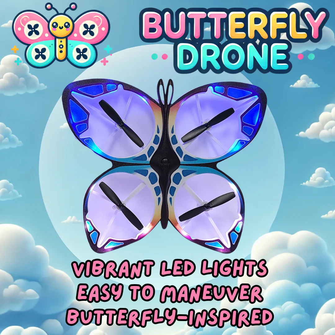 LED Light-Up Butterfly Drone