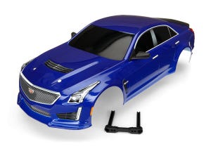 Body, Cadillac CTS-V, blue (painted, decals applied)