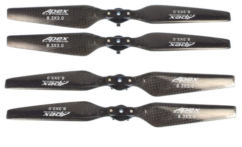 Apex RC Products DJI Mavic 8.3 X 3.0 8330 Carbon Fiber Quick Release Props #9601