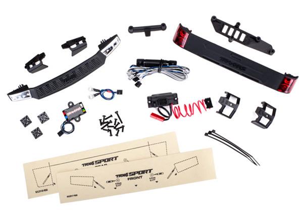 LED light set, complete with power supply (contains headlights, tail lights, & distribution block) (fits #8111 body)