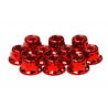 C24434RED Color Flanged Locknut 4mm (10)