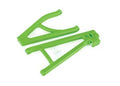 Suspension arms, green, rear (left), heavy duty, adjustable wheelbase (upper (1)/ lower (1))