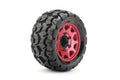 JKO2701CRMSGNB2  1/10 ST 2.8 EX-Tomahawk Tires Mounted on Metal Red Claw Rims, Medium Soft, Glued, 12mm 1/2" Offset W