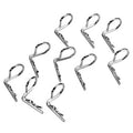 AC01B08 Silver Bent Body Clip 90 Degree