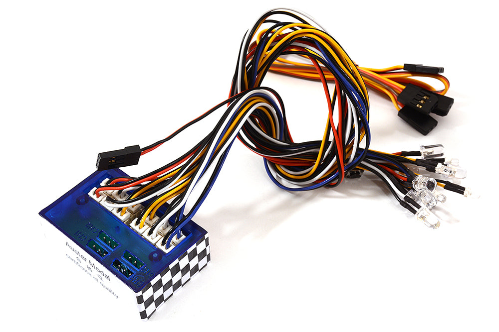 Complete LED Light (12) System w/ Control Box to RX for 1/10 Scale RC OBM-1686