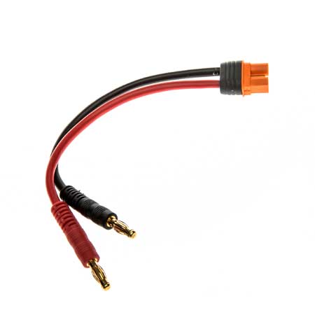 IC3 Battery Charge Lead  6"; 13 AWG / 4mm Bullets