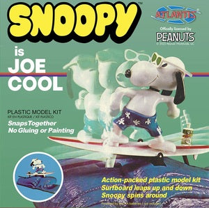 Snoopy Joe Cool Surfing Motorized Snap Together Plastic Model Kit