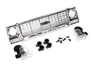 Grille, Chevrolet Blazer (1979)/ grille retainers (4)/ headlight housing (2)/ lens (2)/ 2.6x8 BCS (4)/ 2.5x6 BCS (2) (fits #8130 body)