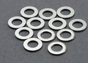 2746 METAL WASHERS 3X6MM (12)