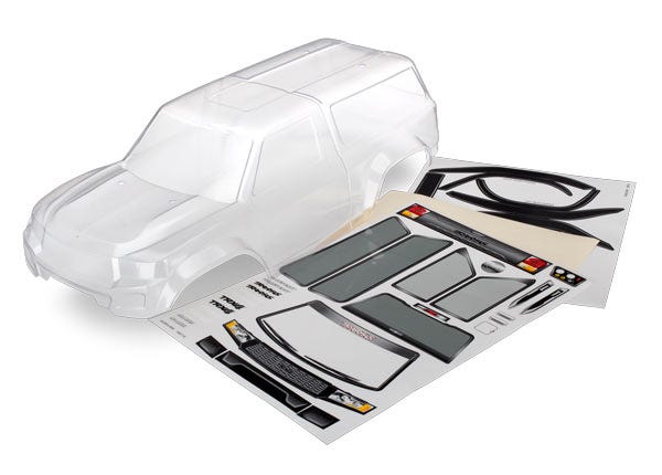 , TRX-4 Sport (clear, trimmed, requires painting)/ window masks/ decal sheet