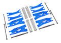 tra7895x blue- Suspension kit, X-Maxx® WideMaxx®, black (includes front & rear suspension arms, front toe links, driveshafts, shock springs) -