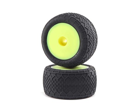 BK Bar Tires, Fr/Rr Mounted, Yellow: Mini-T 2.0