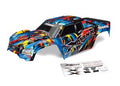 Body, X-Maxx, Rock n' Roll (painted, decals applied) (assembled with tailgate protector)