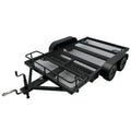 1/10 Scale Full Metal Car Hauler Trailer with LED Lights (Black)