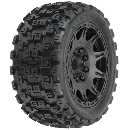 1/6 Badlands MX57 Fr/Rr 5.7" Mntd 24mm Blk (2)