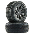 10140-18 VTA Front Tires (26mm) Mounted Black Wheels (2